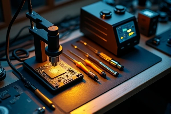 Profesjonalna stacja lutownicza z mikroskopem do naprawy MacBooków