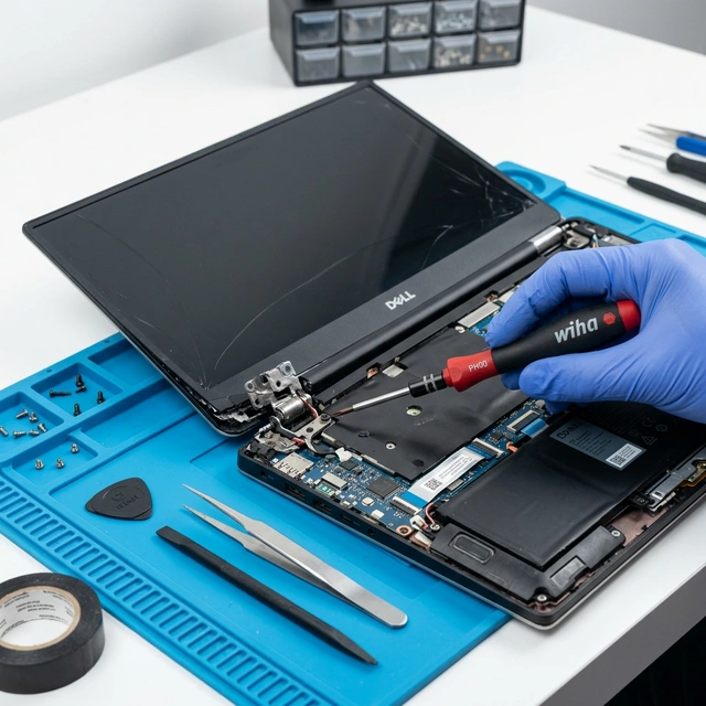 Uszkodzone zawiasy Lenovo, rozwarstwiony kadłub w laptopie