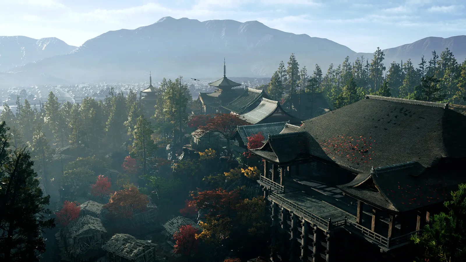 Kioto w Onimusha: Way of the Sword — otwarta panorama miasta, którą silnik doczytuje w tle (materiał prasowy Capcom)