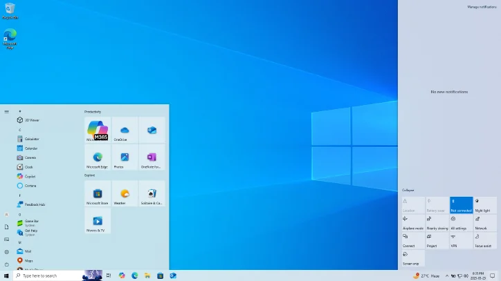 Windows 10 — pulpit. Źródło: wikipedia.org